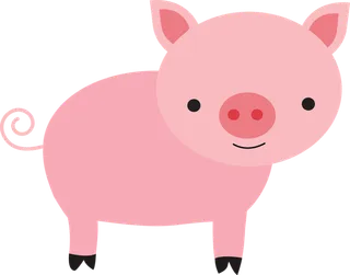 粉红猪卡通简笔