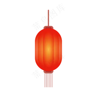 中国风 手绘 卡通元素 传统 复古红 灯笼装饰 PNG 免抠 