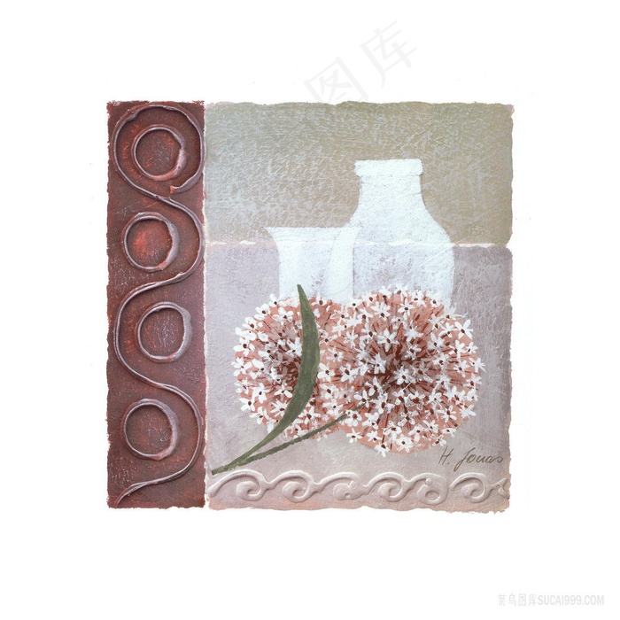 花卉静物花瓶油画