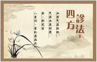 医中医养生保健古典展板四诊方法