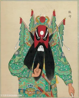 京剧人物张郃脸谱图片大全 京剧人物张郃脸谱图片大全