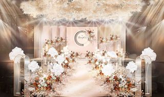 香槟色舞台婚礼效果图