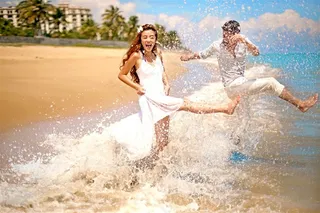 甜蜜恋人婚纱三亚外拍特写样片