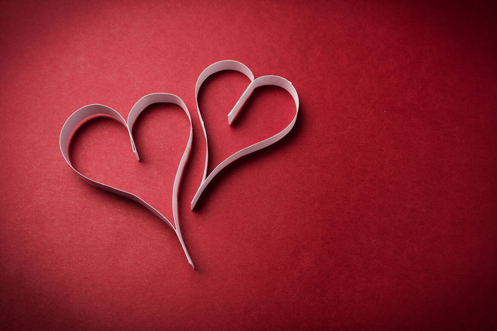 创意心形红色底纹图片