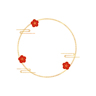 中国风中式传统祥云图案国潮古风边框云纹装饰元素PNG免抠素材图