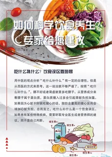 如何科学饮食养生知识海报