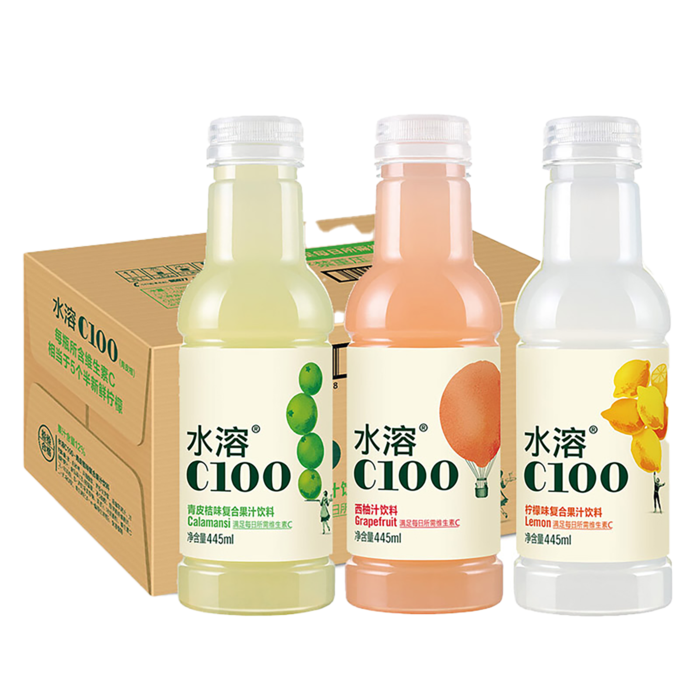 水溶C100 (1)超市商品白底图免抠实物摄影png格式图片透明底