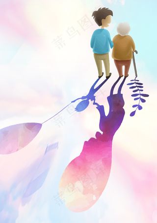 卡通手绘母亲节插画漫画素材