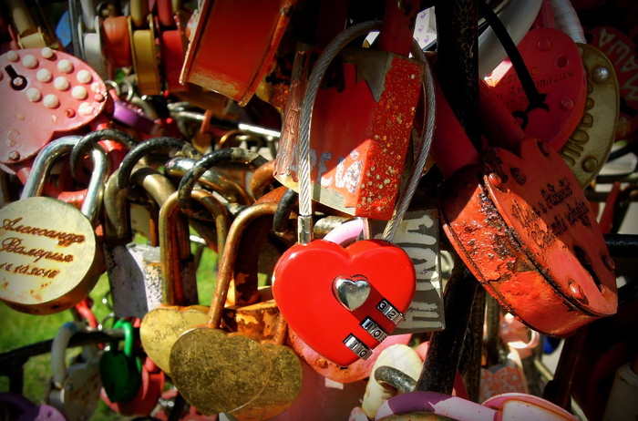 七夕情人挂锁图片