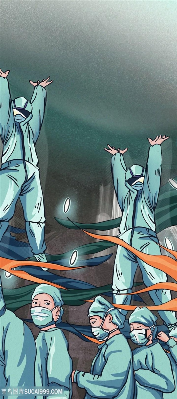 武汉加油战胜疫情创意宣传海报背景