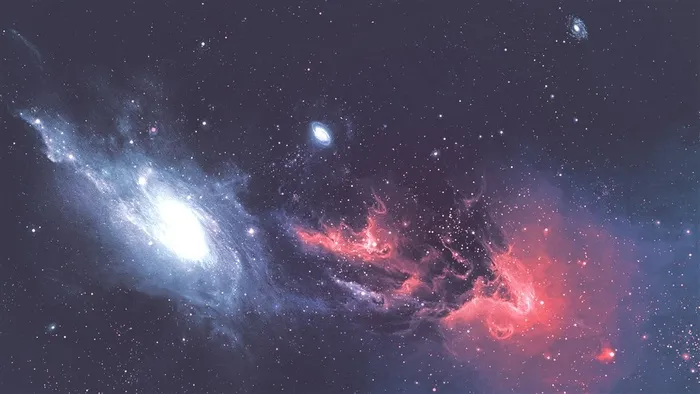 简约紫黑色太阳系星球海报背景高清图