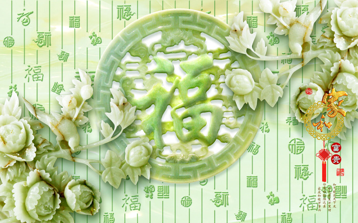 雕塑玉雕背景风景psd模版下载