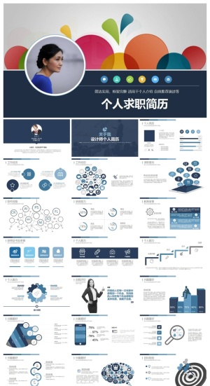 简历求职竞聘精美ppt模板 预览图