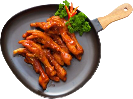 锅里的香辣鸡爪