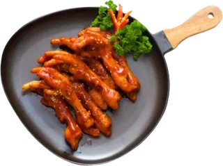 锅里的香辣鸡爪