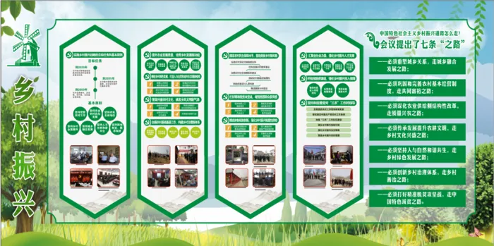 乡村振兴版面清新好看cdr矢量模版下载