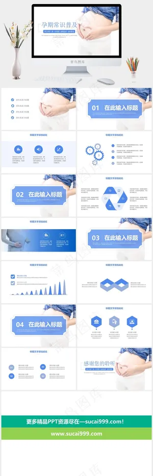 母婴护理PPT模板ppt模版 母婴护理PPT模板ppt模版预览图