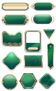 绿色 装饰素材免扣