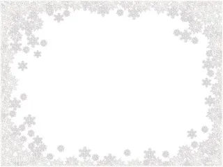 雪花边框PNG图片免抠