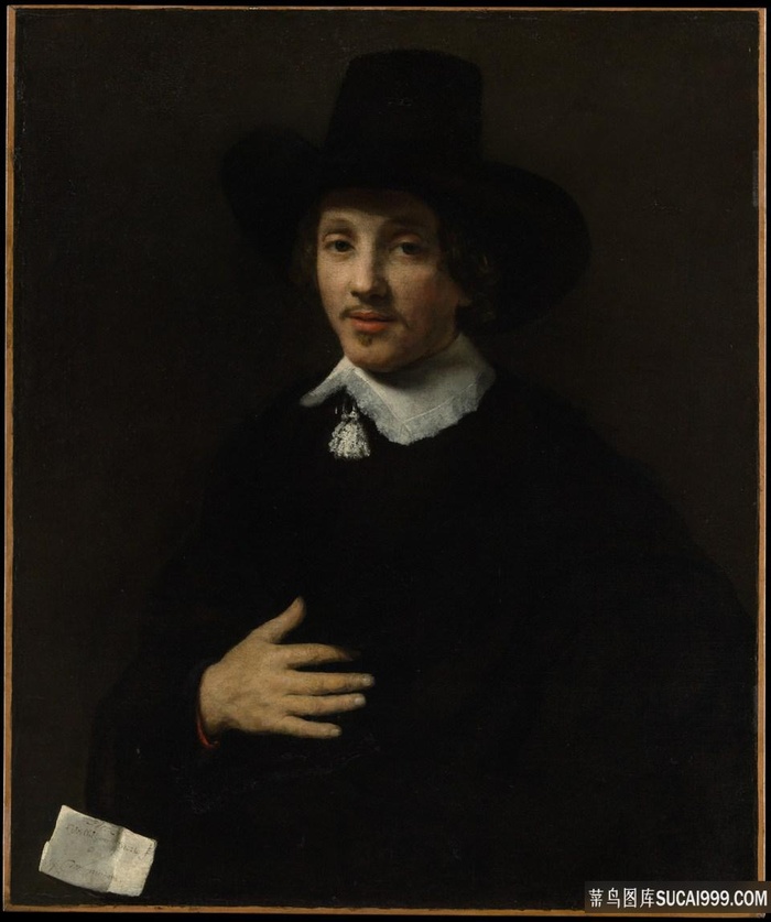 威廉 · 德罗斯特，一个男人的肖像油画