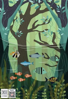 深海鱼类场景插画 (10)