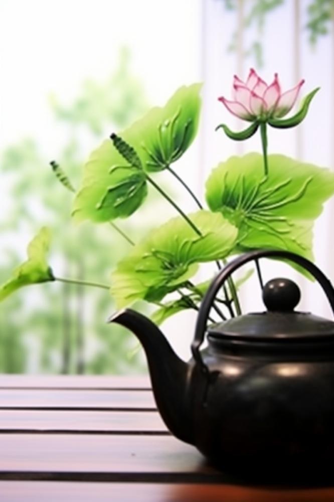 茶壶植物自然意境背景(800x1200)
