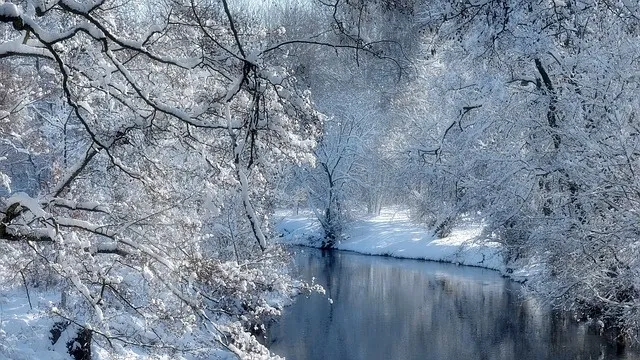 冬天白雪背景风景