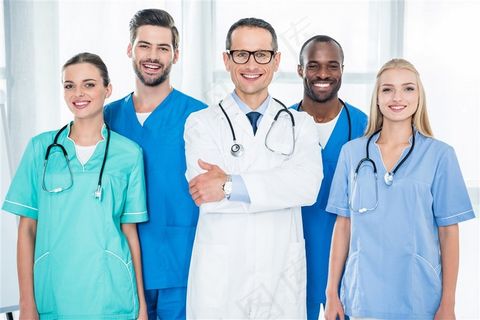 医疗团队合影高清图片