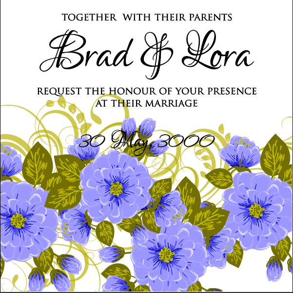 祝贺婚礼结婚邀请卡素材