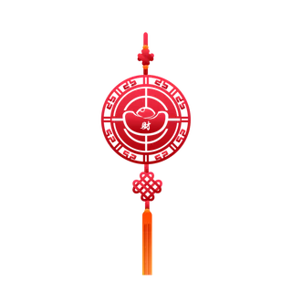 红色平安结中国结免扣素材