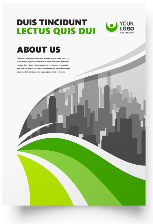 包装宣传册设计模板传单页抽象商务宣传册A4模板创意封面趋势宣传