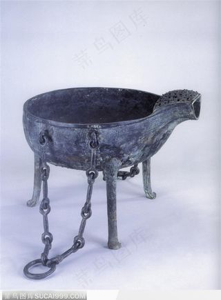 传统青铜器-古老的青铜灯台