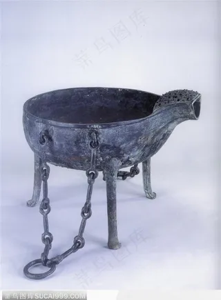 传统青铜器-古老的青铜灯台