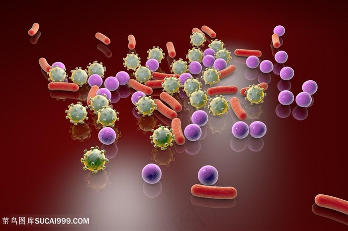 创意生物细胞细菌背景高清图片