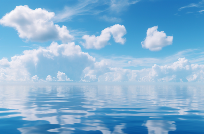蓝海白云碧海风格极简主义摄影图(4080x2688)