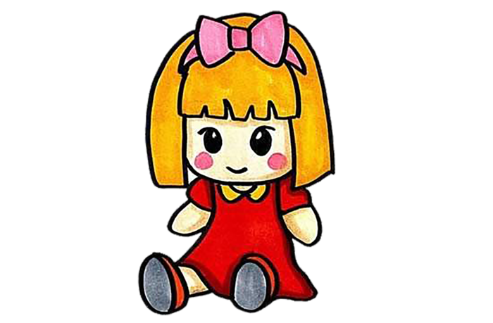 卡通娃娃女孩