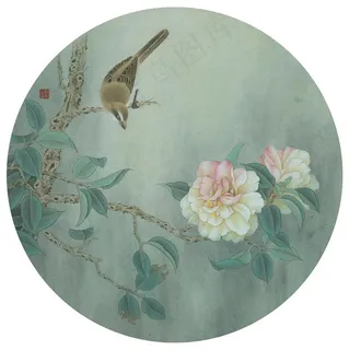 清香工笔花鸟艺术画 清香工笔花鸟艺术画