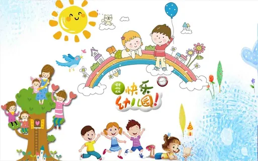 卡通儿童房背景墙