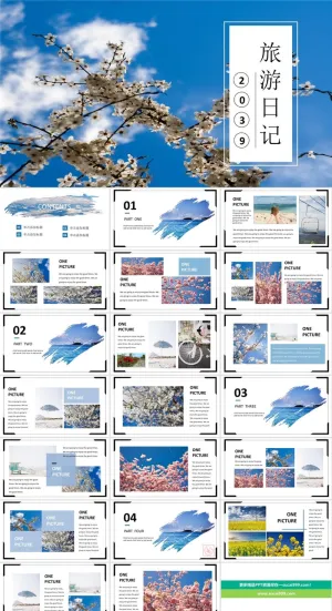 乡村旅游PPT模板ppt模版预览图