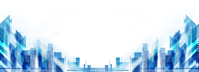 蓝色城市剪影科技kv主视觉