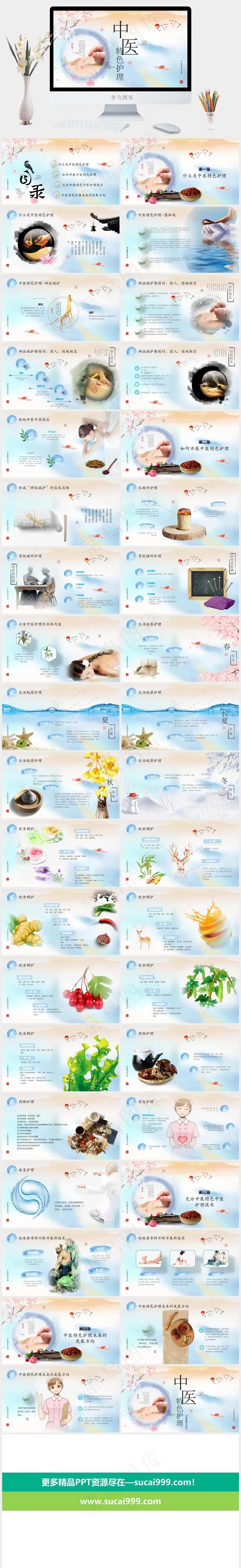 中药中医治病PPT模板ppt模版