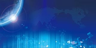 蓝色科技展板背景图