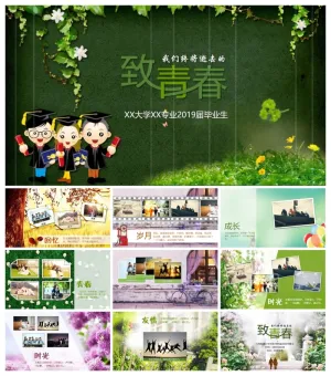 致青春述职汇报总结2PPT模板预览图