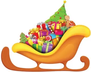 圣诞老人雪橇 PNG免抠