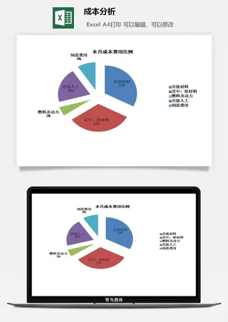 成本分析财务行政EXCEL模板