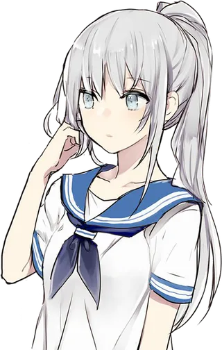 水手服素材卡通简笔人物