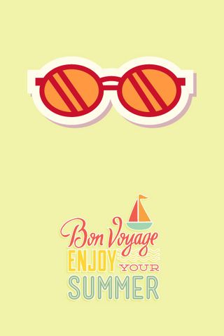 夏天海报矢量插画扁平风格