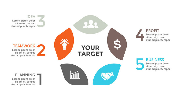 数据图表统计图形分析分类商务会议办公图标PSD模板素材