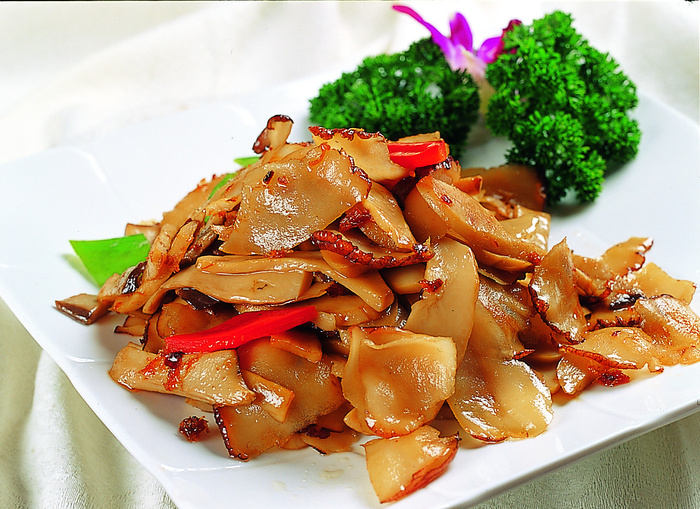 川菜湘菜高清菜谱 杏鲍菇炒螺片