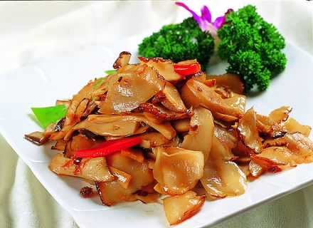 川菜湘菜高清菜谱 杏鲍菇炒螺片